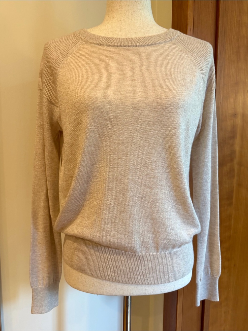 Theory Washable Criselle Women's Crewneck Sweater in Vanilla Heather